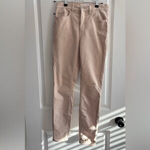 LOFT Cream Skinny Leg Corduroy Pants, Women’s Size 0